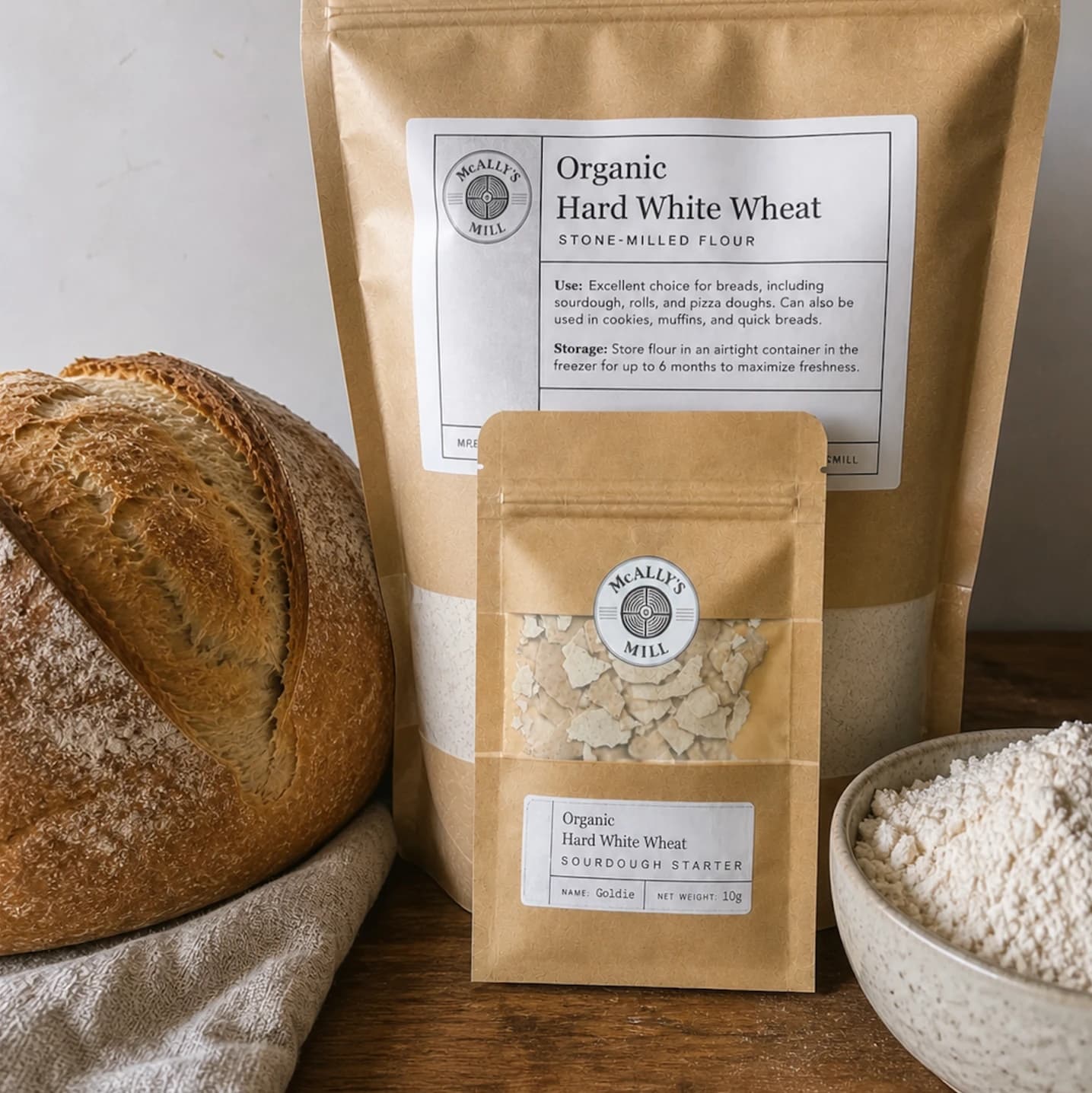 Freshly Milled Organic Sourdough Starter Set