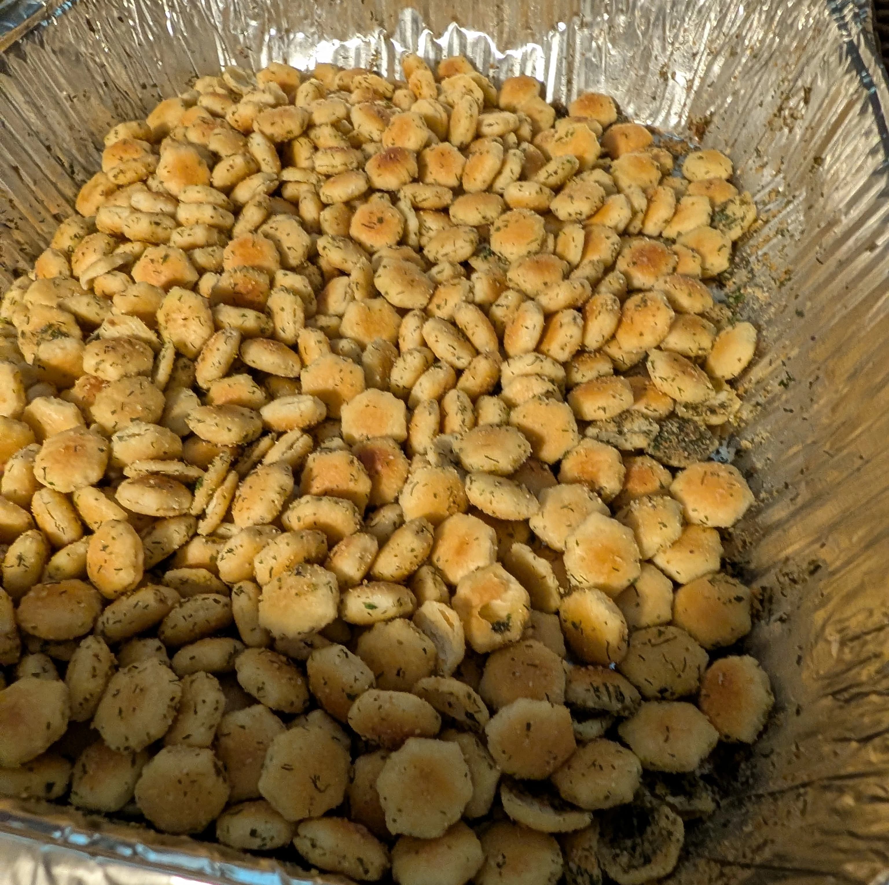Homemade ranch oyster crackers